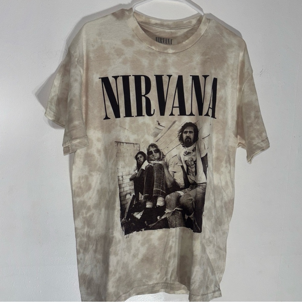 NIRVANA Cream Cotton Tee